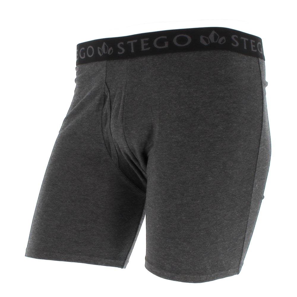 Stego Men's Modal Comfort Boxer Brief, Grey