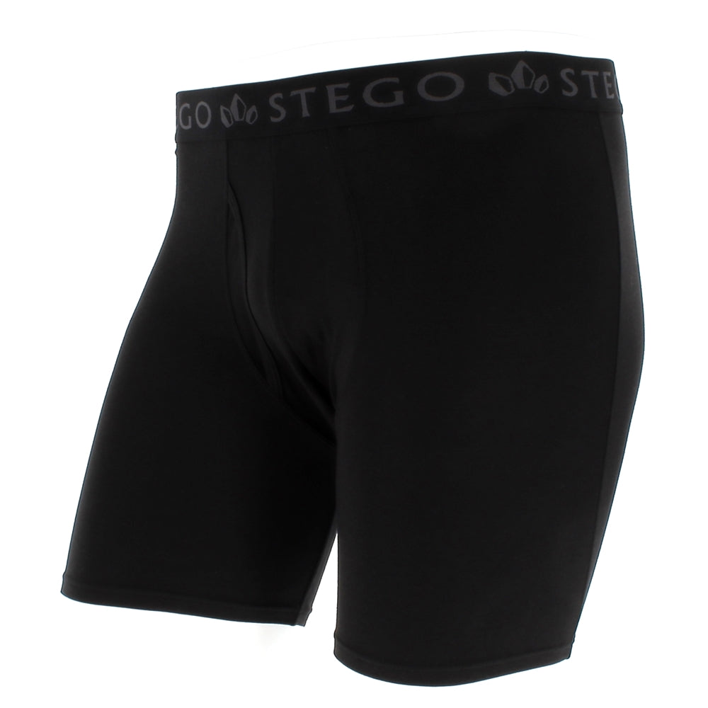 Stego Men's Modal Comfort Boxer Brief, Black
