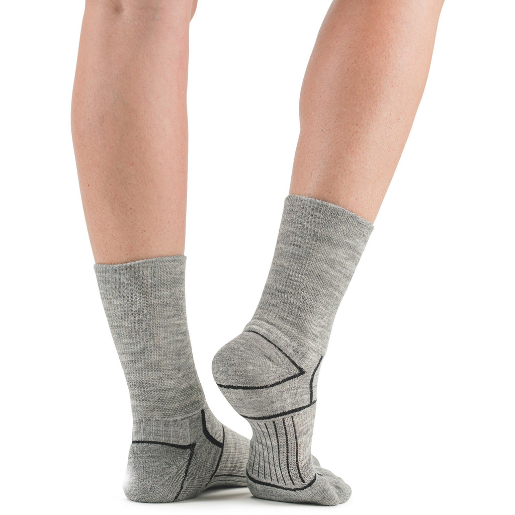 Stego EnduroTec+ Merino Wool Micro Crew Socks, Grey/Black, Rear