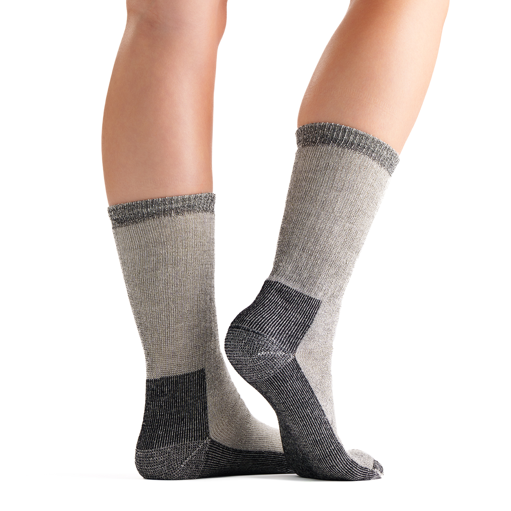 Stego Classic Medium Hiker Merino Wool Crew Socks, Black Heather 2