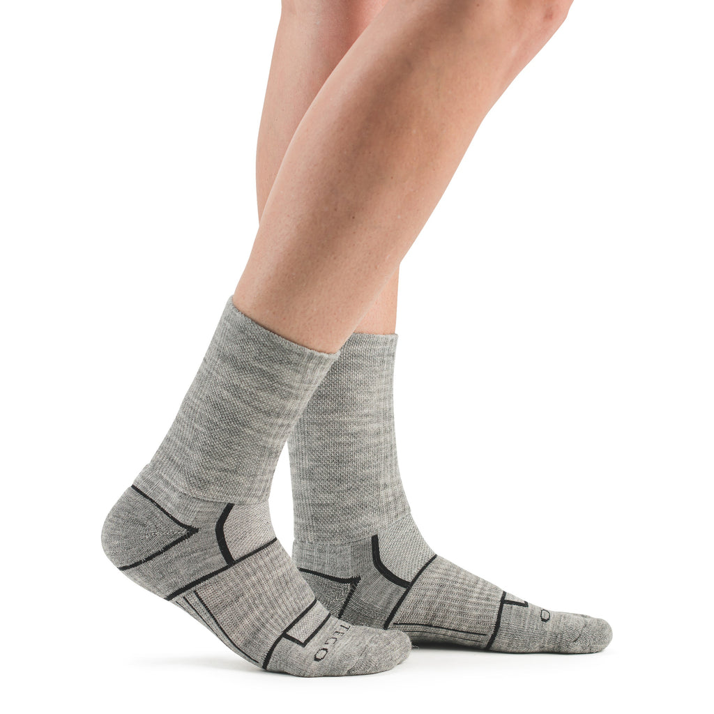 Stego EnduroTec+ Merino Wool Micro Crew Socks, Grey/Black