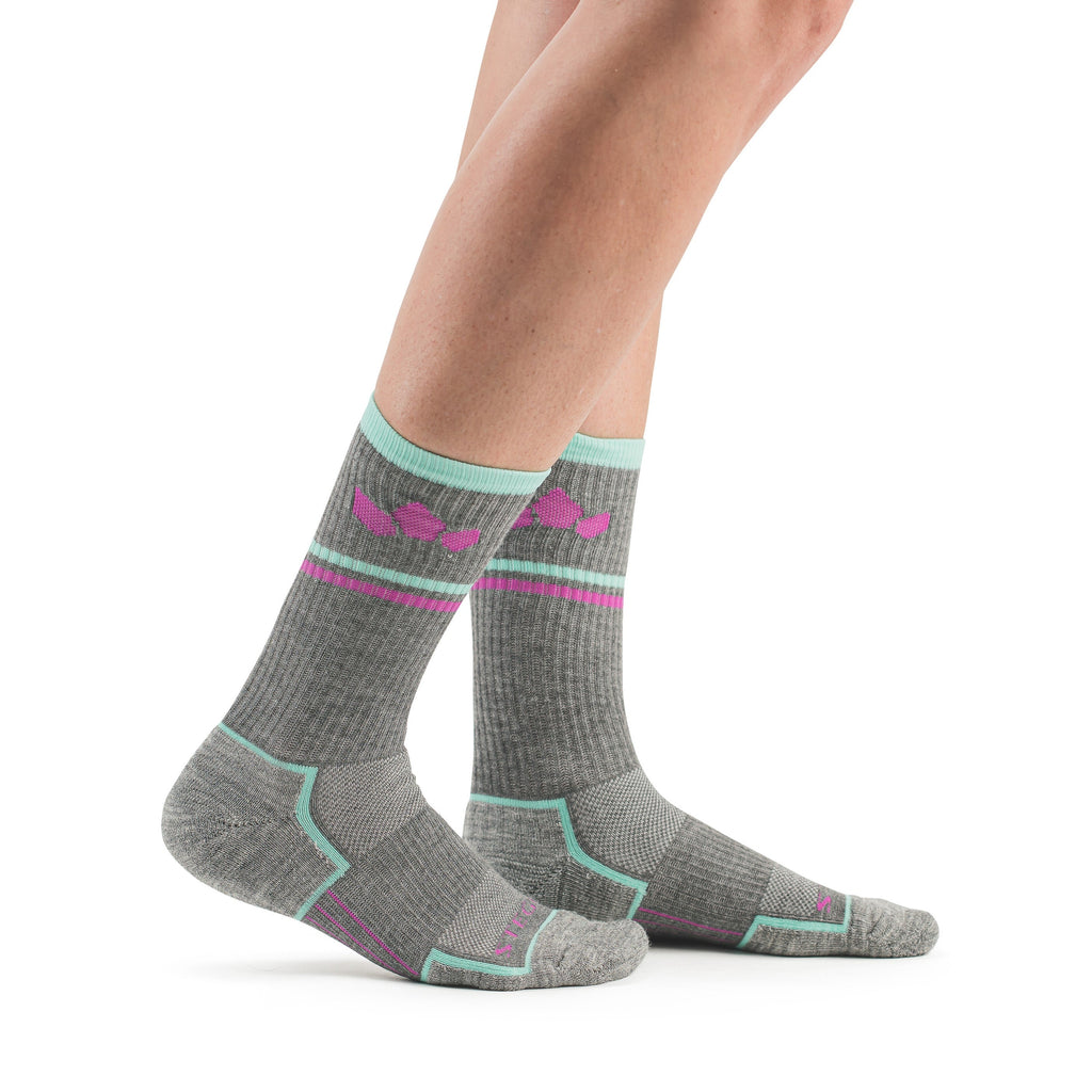 Stego TrailTec+ Cushioned Merino Wool Crew Socks, Ocean Grey