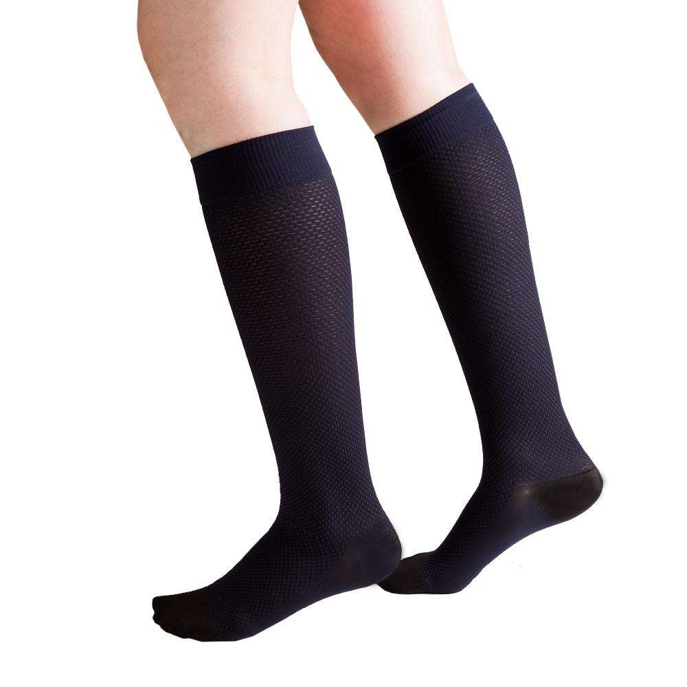 VenaCouture Women's Carbon Centric Compression Socks, Midnight Navy