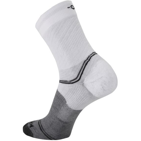 Wigwam Surpass Lightweight Mid Crew Socks, White/Grey
